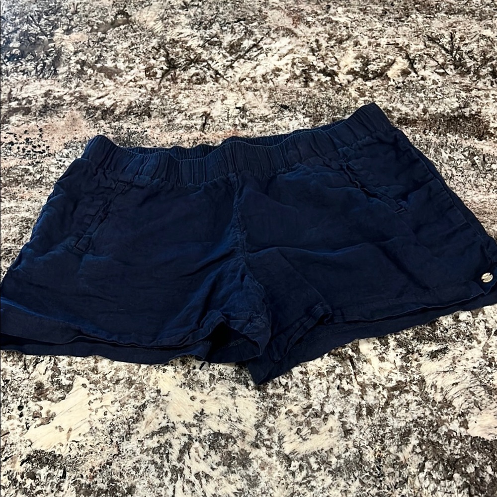 Lilly Pulitzer Lilo Linen Shorts Navy